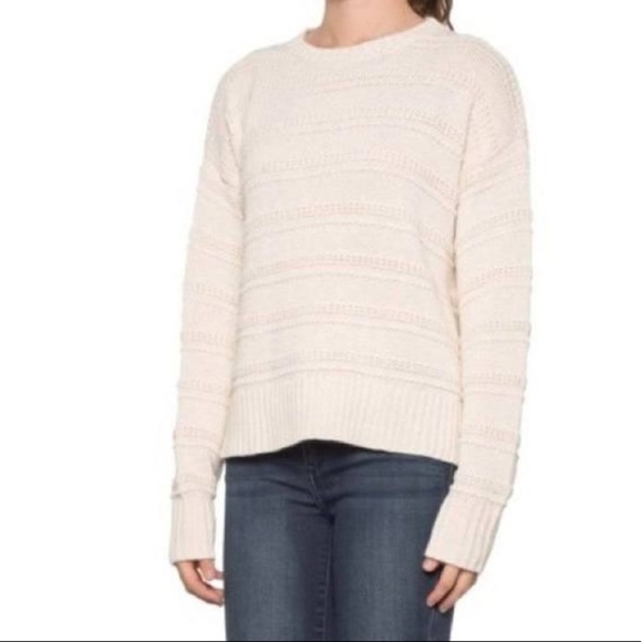 CUPCAKES and CASHMERE NWT Textured Pullover Knit Hi Low Hem Sweater in Cream - Picture 10 of 16